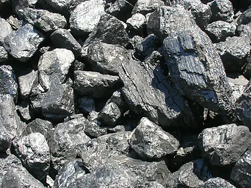 Lumps of black coal